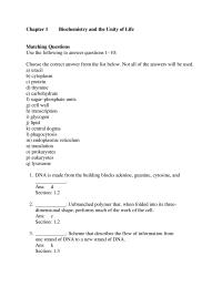 Biology & Life Sciences Chapter 1 Responsible for protein processing and xenobiotic