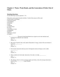 Biology & Life Sciences Chapter 2 Molecules that are readily soluble in water