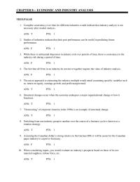 Management Chapter 8 Assuming the Canadian dollar is strong relative