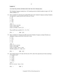 Management Chapter 9 What is Research’s beta if the risk free rate is