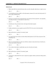 Management Chapter 11 Government bond issues require an annual sinking fund