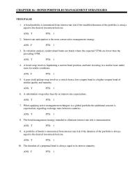 Management Chapter 16 Twenty Five Percent Funds Are Invested Short