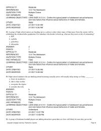 Psychology Chapter 12 High school students who are thinking about becoming