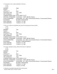 Management Chapter 12 Universities do more lobbying when congressional appropriations