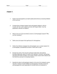 Anthropology Chapter 3 Because Nancy Scheper Hughes Has Been Community Activist