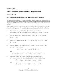 Chapter 1 The use of differential equations in the mathematical
