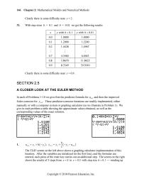 Chapter 2&nbsp;as well as the corresponding values of the exact