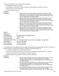 Counseling Chapter 6 See Our Beliefs About The Helping Process points difficulty references question