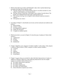 Business Communication Chapter 5 Which The Following Options Most Appropriate For