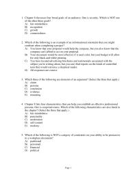 Business Communication Chapter 8 The Best Course Action Prominently Display The