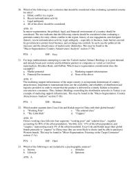 Marketing Chapter 7 Which of the following is not a criterion&nbsp;