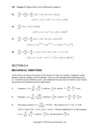 Chapter 5 under damped, critically damped, and overdamped