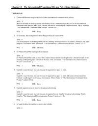 Marketing Chapter 13 Cultural differences may create noise in the