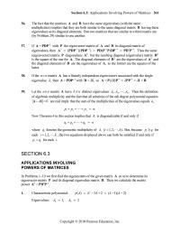 Chapter 6 The diagonal elements of D2 are the eigenvalues