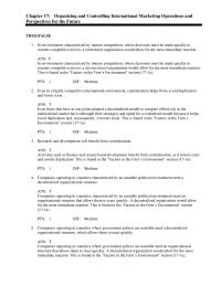 Marketing Chapter 17 In environments characterized by intense competition