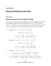 Chapter 8 we first use the eigenvalues and eigenvectors