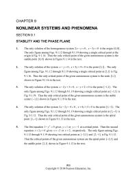 Chapter 9 the given autonomous system is the stable