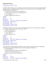 Business Ethics Chapter 4 Which act outlines who may access a user’s credit