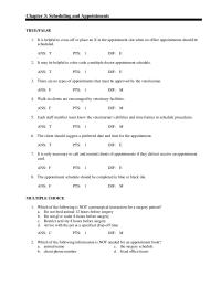 Veterinary Medicine Chapter 3 when no office appointments should be scheduled