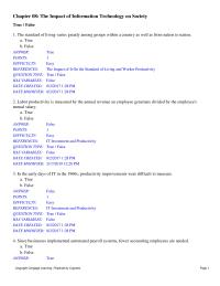 Business Ethics Chapter 8 Machine learning is a branch of engineering that involves
