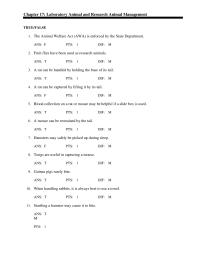 Veterinary Medicine Chapter 17 Hamsters may safely be picked up during sleep