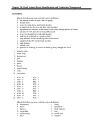 Veterinary Medicine Chapter 20 Draft Animal Breed Identification And