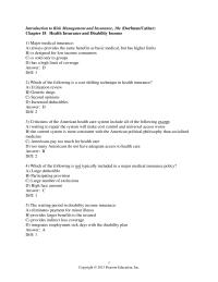 Management Chapter 18 Longterm Care Policies a Are Not