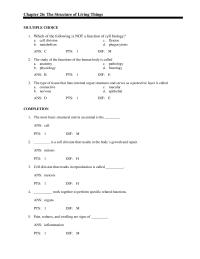 Veterinary Medicine Chapter 26 The study of the functions of the human body