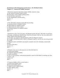 Management Chapter 23 Physicians Surgeons And Dentists Policy Hospital Liability