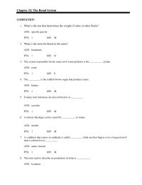 Veterinary Medicine Chapter 32 The Term Used Describe Production Urine