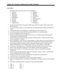 Veterinary Medicine Chapter 42 Veterinary Sanitation And Aseptic Technique
