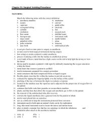 Veterinary Medicine Chapter 51 Surgical Assisting Procedures Matching Match