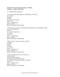 Environmental Engineering Chapter 4 Number 41 blooms Taxonomy Remembering 4 Ecosystems Can Constructed