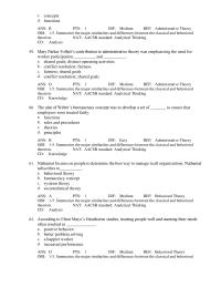 Management Chapter 1 Summarize the major similarities and differences between