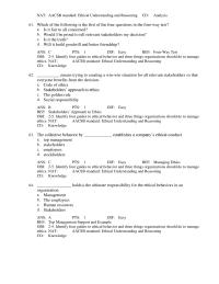 Management Chapter 2 Which of the following is the first of the four questions