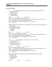 Management Chapter 3 Which of the following is a company owned and controlled