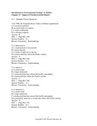 Environmental Engineering Chapter 12 A meteorite impact crater can be distinguished from a volcanic