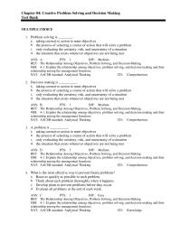 Management Chapter 4 What is the most effective way to prevent future problems