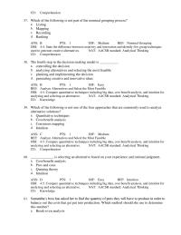 Management Chapter 4 Which of the following is not part of the nominal&nbsp;