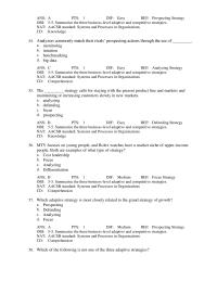 Management Chapter 5 Summarize the three business-level adaptive