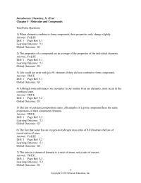Chemical Engineering Chapter 5 When elements combine to form compounds