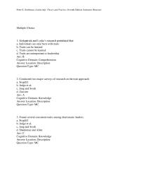 Business Communication Chapter 2 Kirkpatrick and Locke’s research postulated that