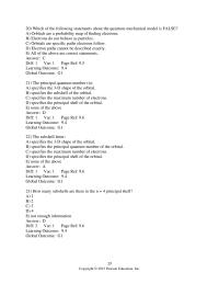Chemical Engineering Chapter 9 Which subshell letter corresponds to a spherical