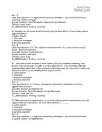 Entrepreneurship Chapter 05 Which of the following terms apply to Bentley