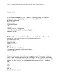 Business Communication Chapter 4 Which The Components Blake Moutons Leadership