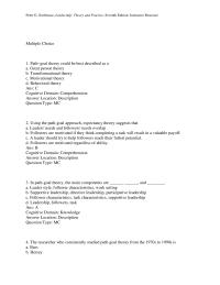 Business Communication Chapter 6 Path–goal theory could be best described as