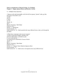 Physics Chapter 4 Igneous rocks and metamorphic rocks derived&nbsp;