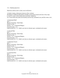 Physics Chapter 13 Matching Questions Match The Seafloor Terms