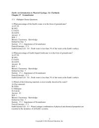 Physics Chapter 17 What percentage of the Earth’s water is in