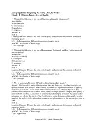 Management Chapter 1 Which of the following choices correctly matches one